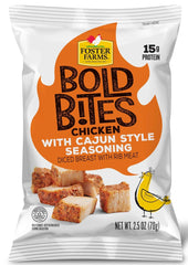 Foster Farms Cajun Seasoned Diced Chicken Breast Bold Bites, 2.5 Ounce -- 12 per case