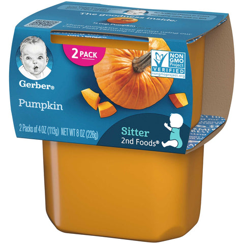 Gerber 2nd Foods Pumpkin Baby Food, 8 Ounce -- 8 per case.