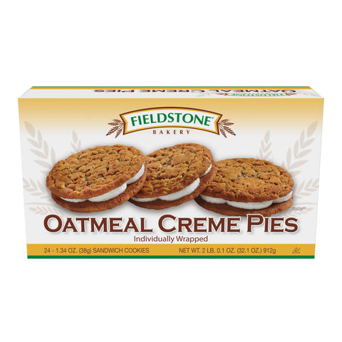 Fieldstone Bakery Oatmeal Creme Pie -- 192 per case.