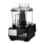 Waring Commercial Flat Cover Food Processor with LiquiLock Seal System, 2.5 Quart.