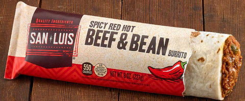 Deli Express San Luis Spicy Red Hot Beef and Bean Burrito, 8 Ounce -- 10 per case