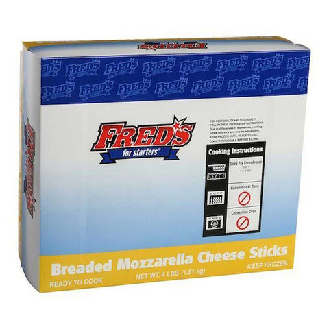 Freds Breaded Mozzarella Cheese Stick, 4 Pound -- 6 per case