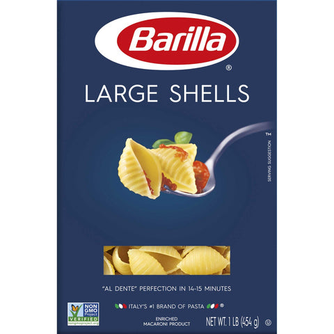 Barilla Large Shells Pasta, 16 Ounce -- 12 per case.