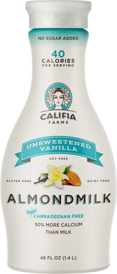 Califia Farms Unsweetened Vanilla Almond Milk, 48 Fluid Ounce -- 6 per case