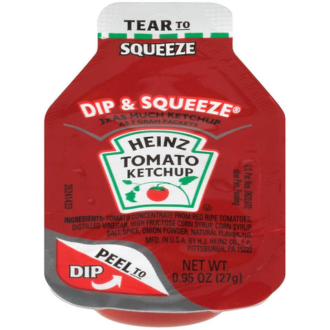Heinz Dip and Squeeze Tomato Ketchup, 0.96 Ounce -- 500 per case.