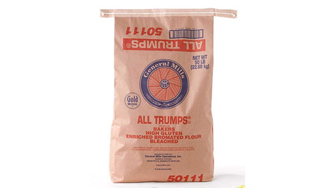 All Trumps Bleached Enriched Malted Bromated Wheat Flour, 50 Pound.