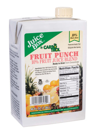 Carbotrol Ready To Drink Fruit Punch, 46 Ounce -- 12 per case.