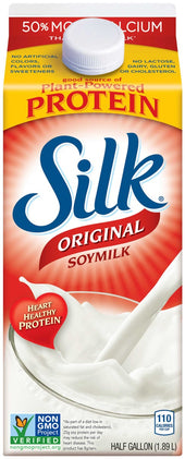 WhiteWave Silk Natural Plain SoyMilk, 64 Ounce -- 6 per case.