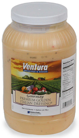 Gourmay Golden No Trans Fat Italian Dressing, 1 Gallon Jar -- 4 per case