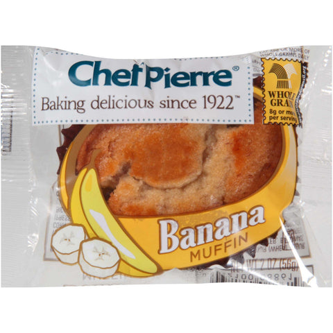 Chef Pierre Individually Wrapped Whole Grain Banana Muffin, 2 Ounce -- 48 per case.