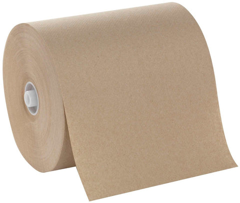 Cormatic Hardwound Brown Non Slot 8.25 inch Paper Roll Towel, 700 Linear Feet per roll -- 6 rolls per case