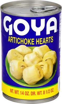 Goya Artichoke Hearts in Brine -- 14 oz. cans, 24 per case