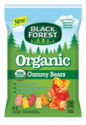 Black Forest Organic Gummy Bears, 4 Ounce Peg Bag -- 12 per case.
