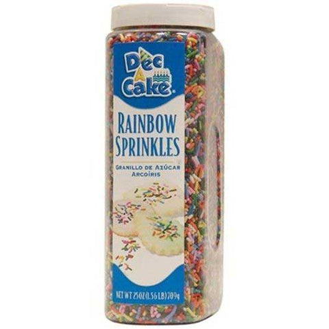 Dec-A-Cake Rainbow Sprinkles, 25 Ounce -- 6 per case