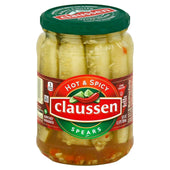 Claussen Hot and Spicy Spears Pickle, 24 Fluid Ounce -- 12 per case