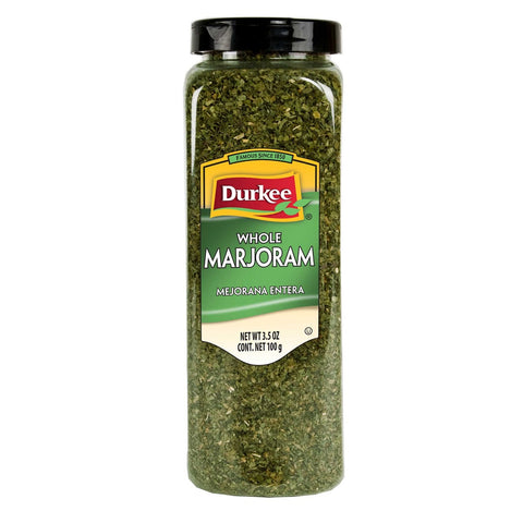 Durkee Whole Marjoram Leaves - 3.5 oz. container, 6 per case