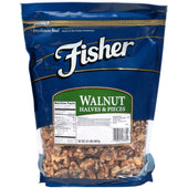 Fisher Chefs Naturals Halve and Piece Walnut, 2 Pound -- 3 per case.