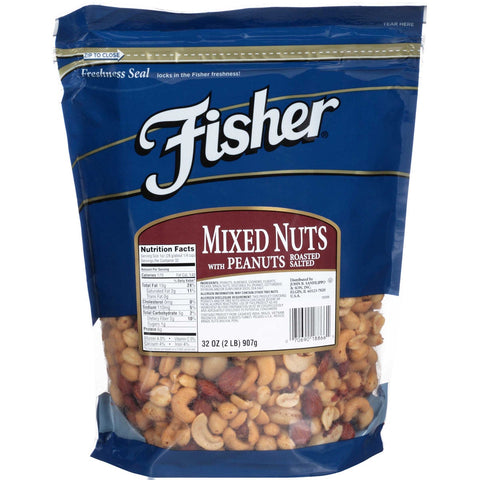 Fisher Fancy Mixed Nut, 2 Pound, 18866 -- 3 per case.
