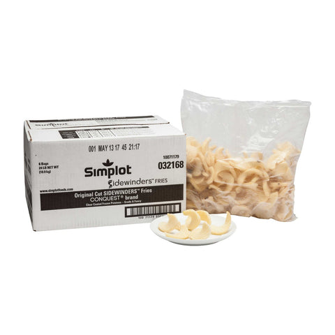 Simplot Sidewinders Clear Coated Fries, 4 Pound -- 6 per case