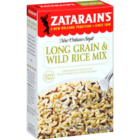 Zatarains Long Grain & Wild Rice, 7 Ounce -- 12 per case.