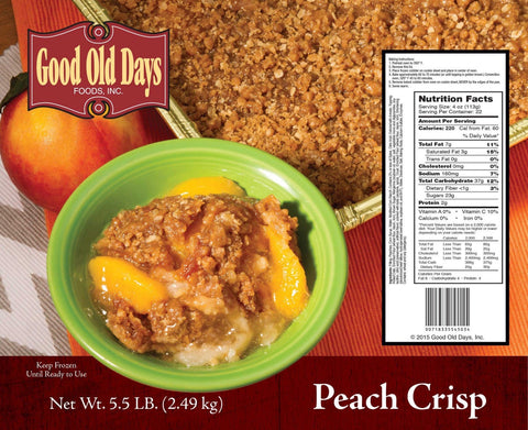 Good Old Days Peach Crisp, 5.5 Pound -- 4 per case.