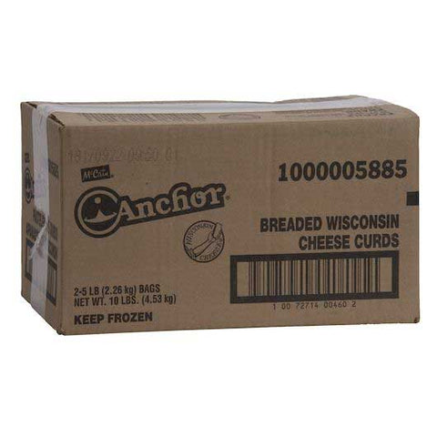 Anchor Breaded Wisconsin Cheese Curds, 5 Pound -- 2 per case