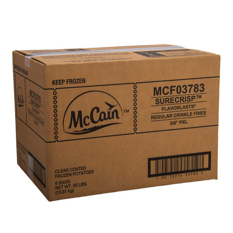 McCain Flavorlast Thick Crinkle Cut Potato Fry, 5 Pound -- 6 per case.