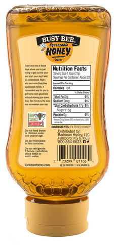 Busy Bee Clover Honey, 16 Ounce -- 12 per case