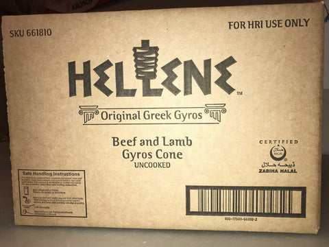 Cones Hellene Beef and Lamb Gyros Cone, 10 Pound -- 2 per case.