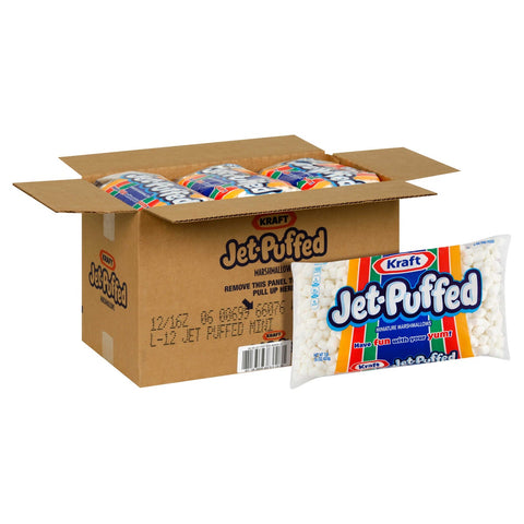 Jet-Puffed Mini Marshmallow - 16 oz. bag, 12 per case