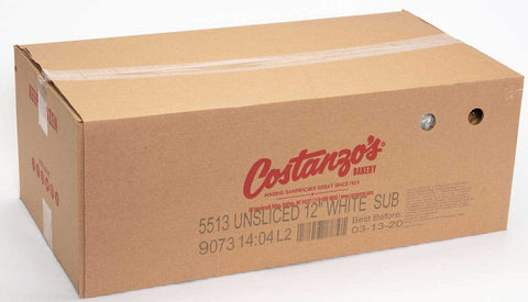 Costanzos Bakery White Unsliced Submarine Roll, 176 Gram -- 36 per case