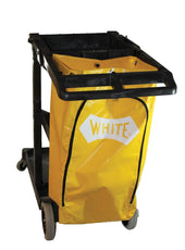 Impact Products Janitor Cart with 25 Gallon Yellow Vinyl Bag, 48 inch Length x 20 1/2 inch Width x 38 inch Height.
