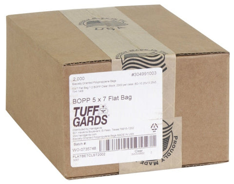 Handgards Tuffgards High Clarity Polypropylene Flat Stack Sealable Food Storage Bag, 5 x 5 inch -- 1000 per case