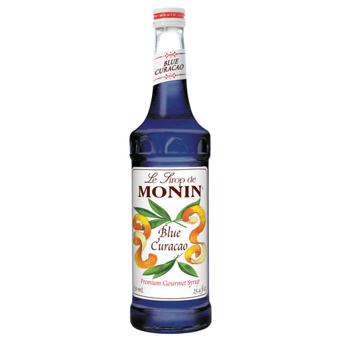 Monin Blue Curacao Flavor Syrup, 750 Milliliter -- 12 Case