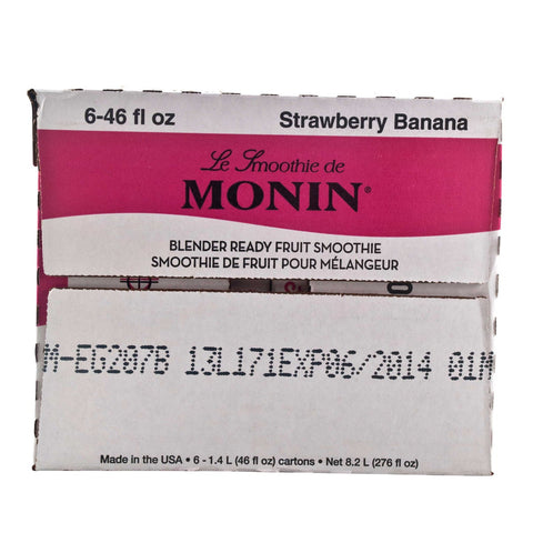 Monin Blender Ready Strawberry Banana Fruit Smoothie Mix, 46 Ounce -- 6 per case.