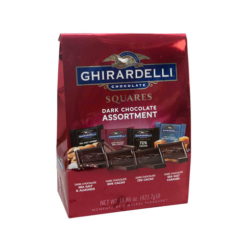 Ghirardelli Assortment Dark Chocolate Squares, 14.86 Ounce -- 6 per case
