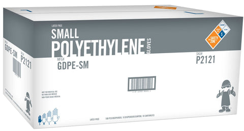The Safety Zone Small Clear Polyethylene Gloves -- 10000 per case