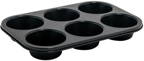 Winco Non-Stick Carbon Steel 6 Cup Jumbo Muffin Pan, 13 x 8.5 inch -- 24 per case