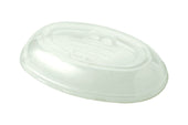 World Centric Clear Ingeo Unbleached Plant Burrito Bowl Lid, 9.5 x 6.5 x 1.5 inch -- 300 per case.