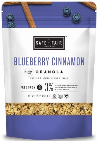 Safe + Fair Blueberry Cinnamon Granola, 12 Ounce Bag -- 6 per case