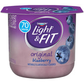 Light and Fit Blueberry Yogurt, 5.3 Ounce -- 12 per case.