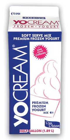 Yocream Vanilla Bean Flavored Soft Serve Gelato Mix, 64 Ounce -- 6 per case.