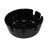 Impact Products Black Plastic Tabletop Ashtray, 4 x 1 3/4 inch -- 72 per case.