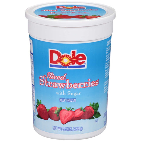 Dole Dry Sugar Sliced Strawberries, 104 Ounce -- 6 per case