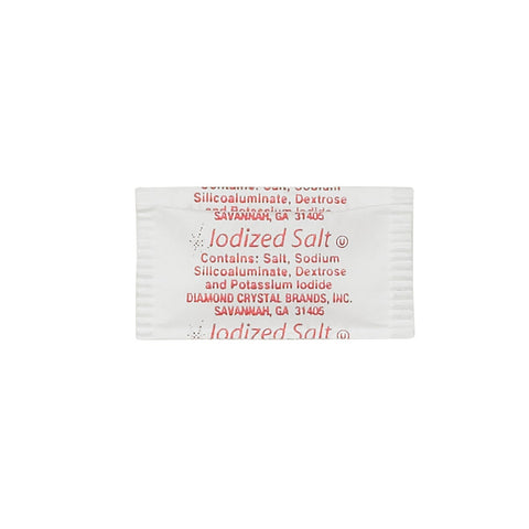 Single Serv Flat Salt Packet, 0.6 Gram -- 3000 per case.