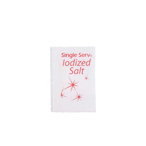 Single Serv Flat Salt Packet, 0.6 Gram Poly Bag -- 3000 per case.