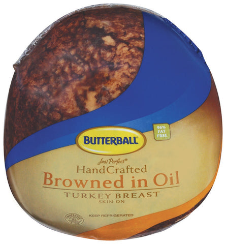 Butterball Just Perfect Hand Crafted Browned in Oil Skin On Turkey Breast, 8 Pound -- 2 per case.
