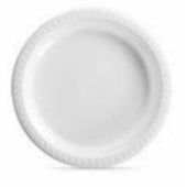 Huhtamaki First Choice White Plastic Round Plate, 10.25 inch -- 500 per case