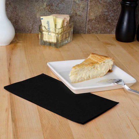 Hoffmaster Regal Embossed Black Dinner Napkin, 7.5 x 4.25 inch -- 1000 per case