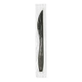 Solo Impress Black Polystyrene Heavy Weight Knife, 7.5 x 0.7 inch -- 1000 per case